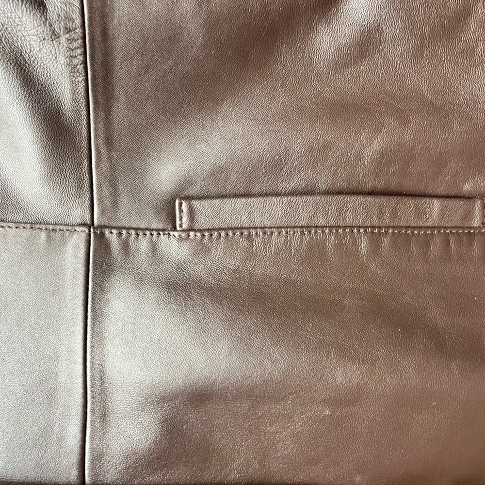 Buttery Soft Brown Leather jacket blazer Croftt & Barrow light Fall - Picture 11 of 12